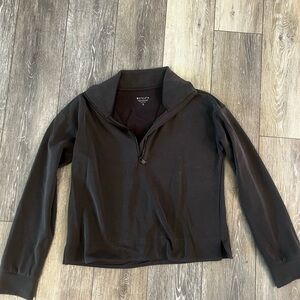 Athleta Seasoft Quarter Zip Dark Brown